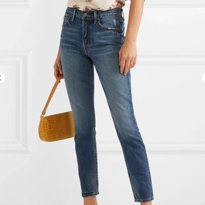 GRLFRND DENIM KAROLINA HIGH-RISE CROP SKINNY JEAN IN LAST KISS WASH
